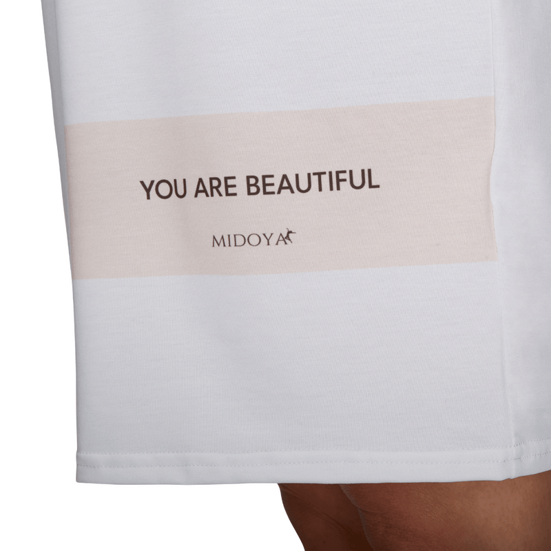 MIDOYA Casual™ - Wohlfühl T-Shirt-Kleid mit YAB Schriftzug